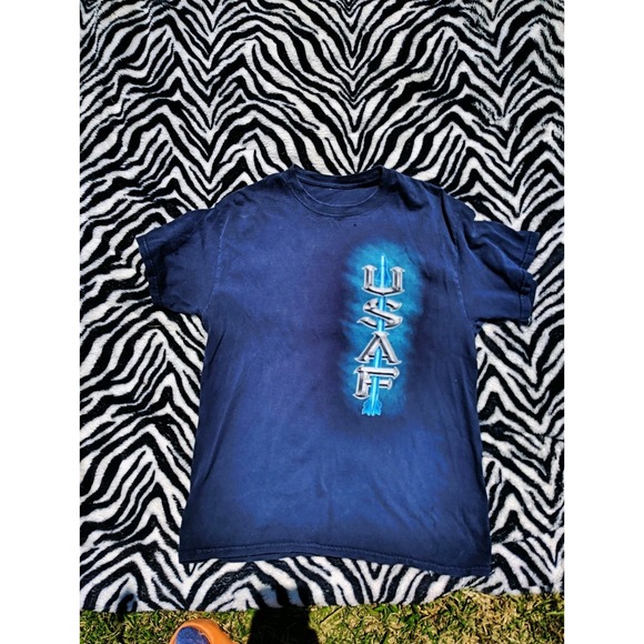 Vintage‎ USAF Air Force T-Shirt Men's Small Blue Military USA Short Sleeve Y2K - Picture 4 of 6